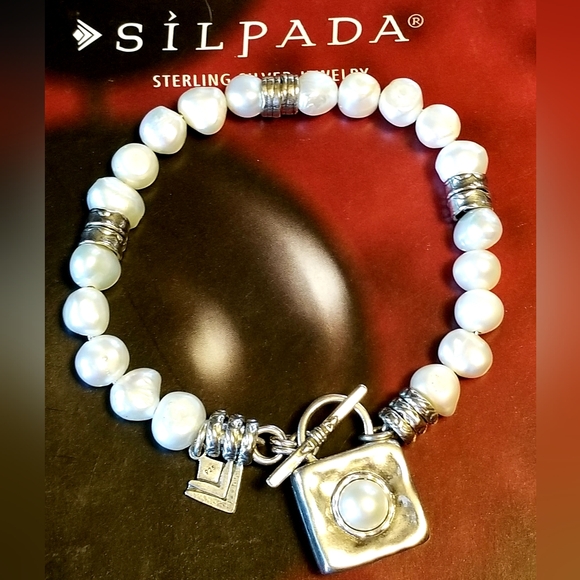 Silpada Sterling Silver & Pearl Bracelet - Picture 4 of 11